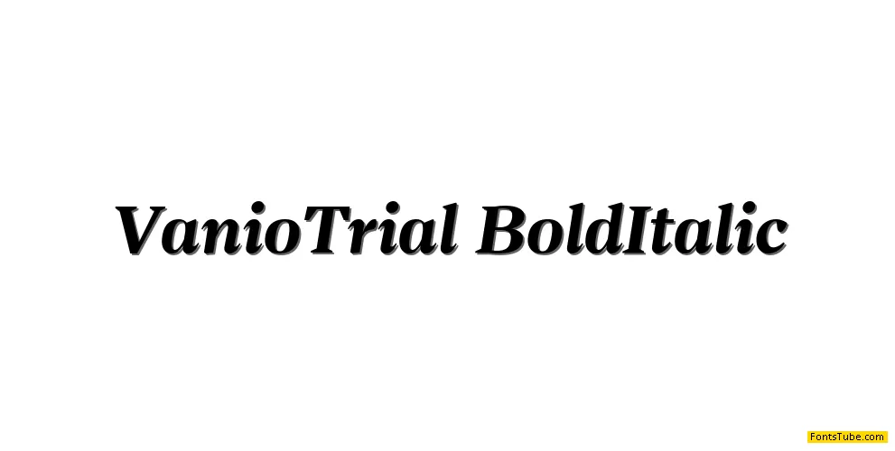 Vanio Trial Font Family