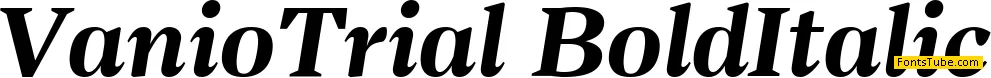 Vanio Trial Font Family