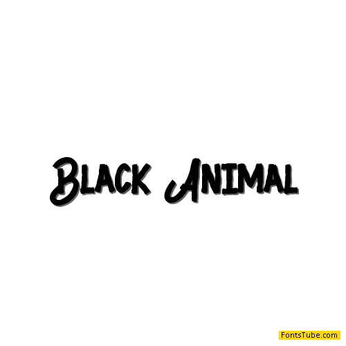 Black Animal Font Family