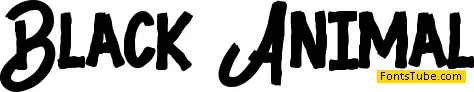 Black Animal Font Family