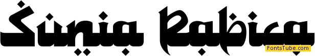 Sunia Rabica Font