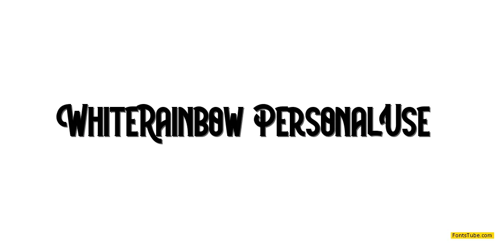 White Rainbow - Personal Use Font