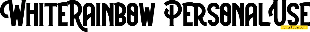 White Rainbow - Personal Use Font