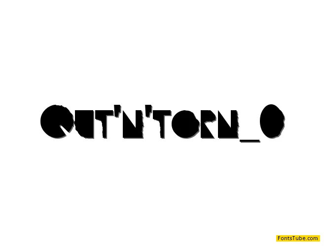 Qut'n'torn Font