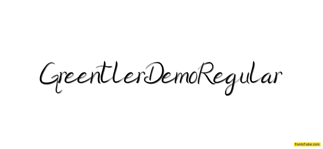 Greentler Demo Font