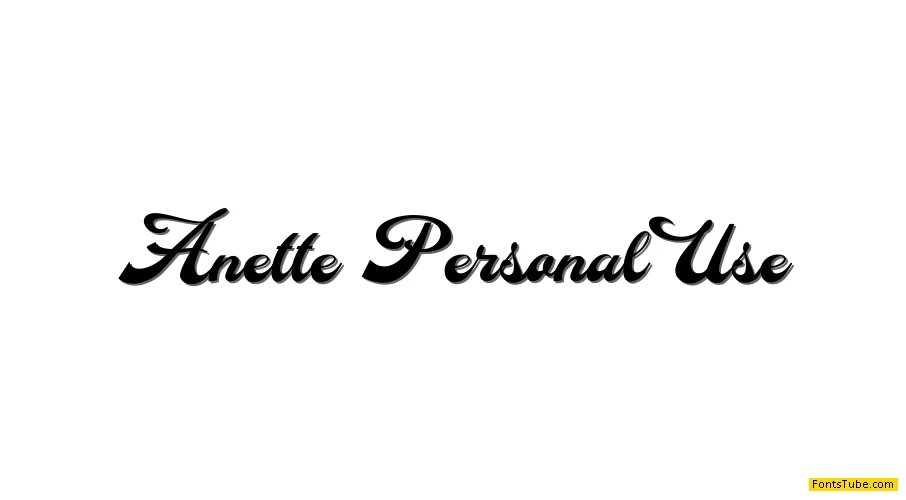 Anette Personal Use Font