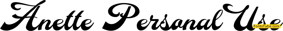 Anette Personal Use Font