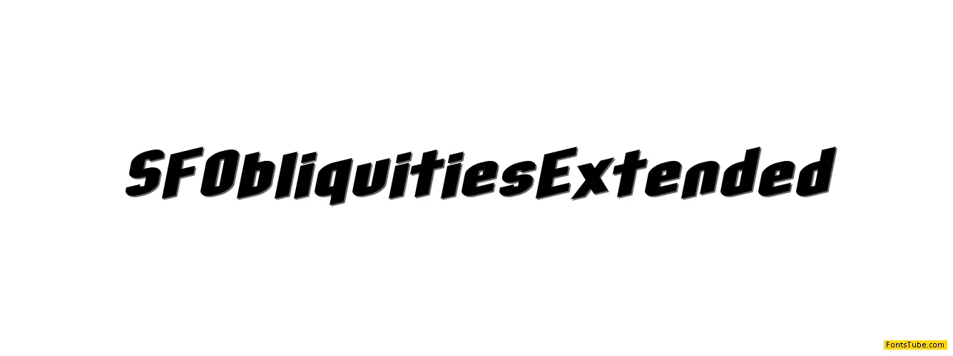 SF Obliquities Font Family