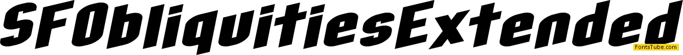 SF Obliquities Font Family