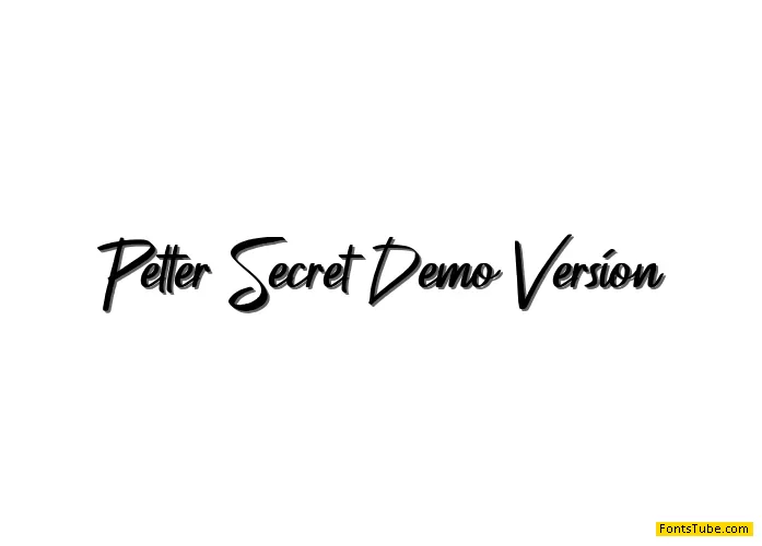Petter Secret Demo Version Font