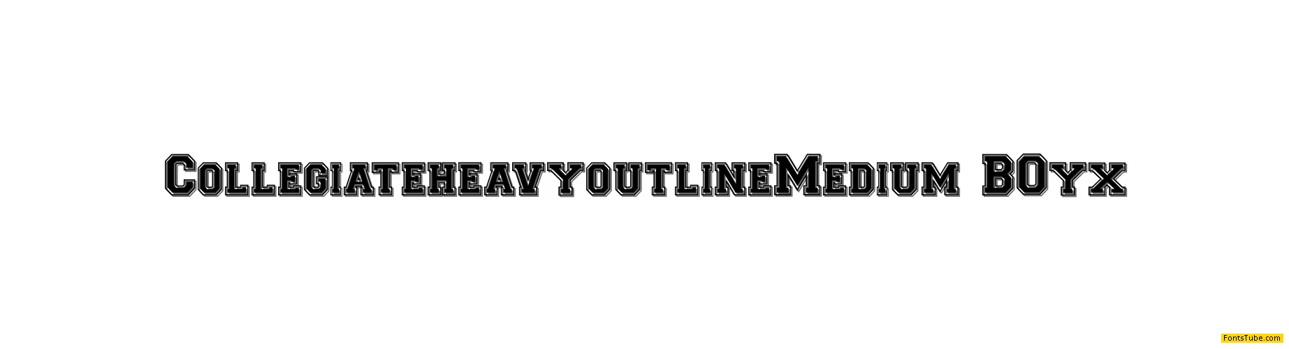 Collegiate Heavy Outline