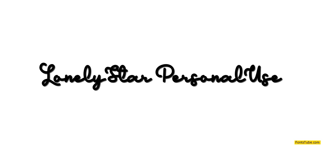 Lonely Star - Personal Use Font