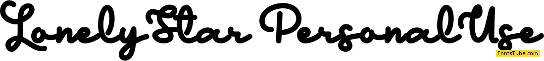 Lonely Star - Personal Use Font