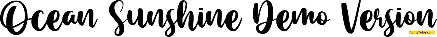 Ocean Sunshine Demo Version Font