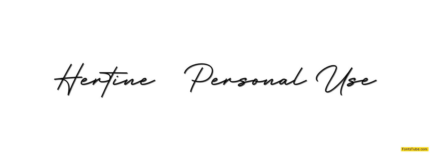 Hertine - Personal Use Font