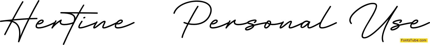 Hertine - Personal Use Font