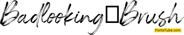 Badlooking Brush Font