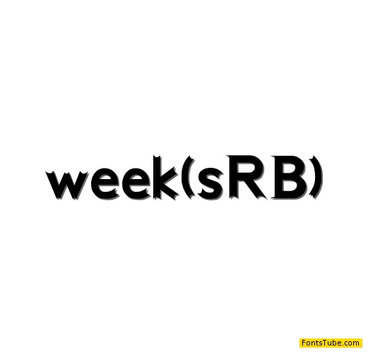 week (sRB) Font