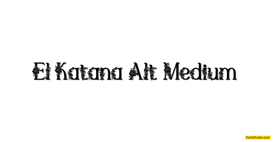 El Katana Alt Flo Medium DEMO Font