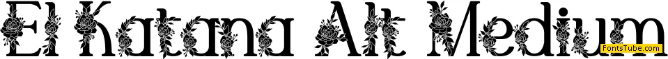El Katana Alt Flo Medium DEMO Font