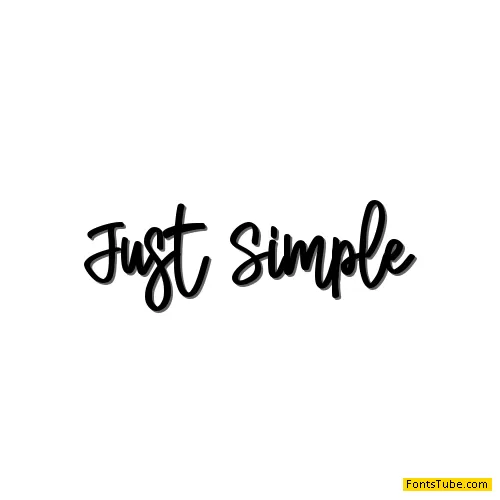 Just Simple - personal use Font