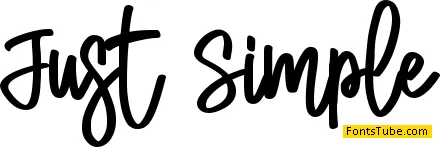 Just Simple - personal use Font
