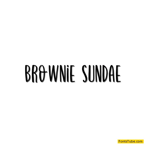 Brownie Sundae Font