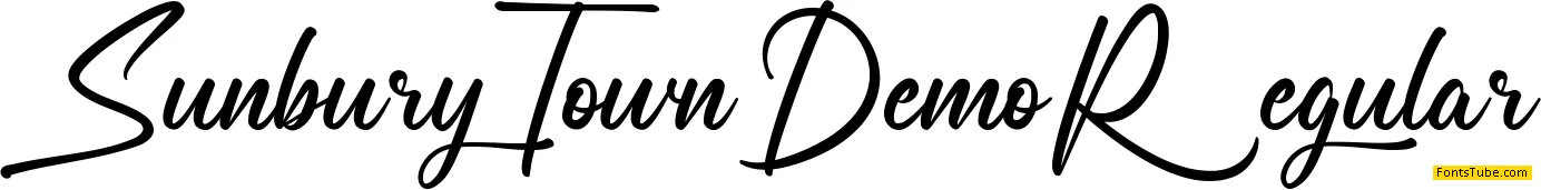 Sunbury Town Demo Font