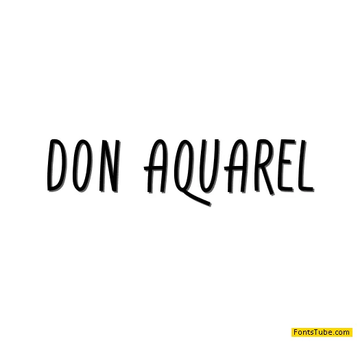 Don Aquarel Font