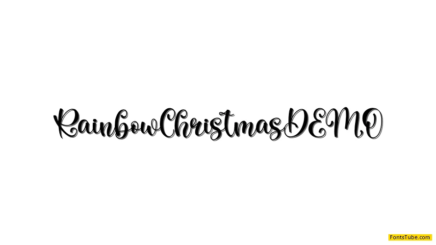 Rainbow Christmas - Personal Us Font