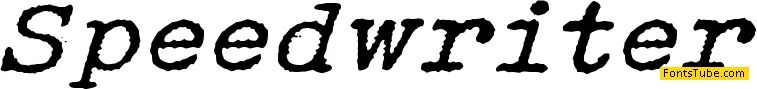 Speedwriter Font
