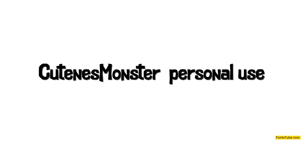 Cutenes Monster Font