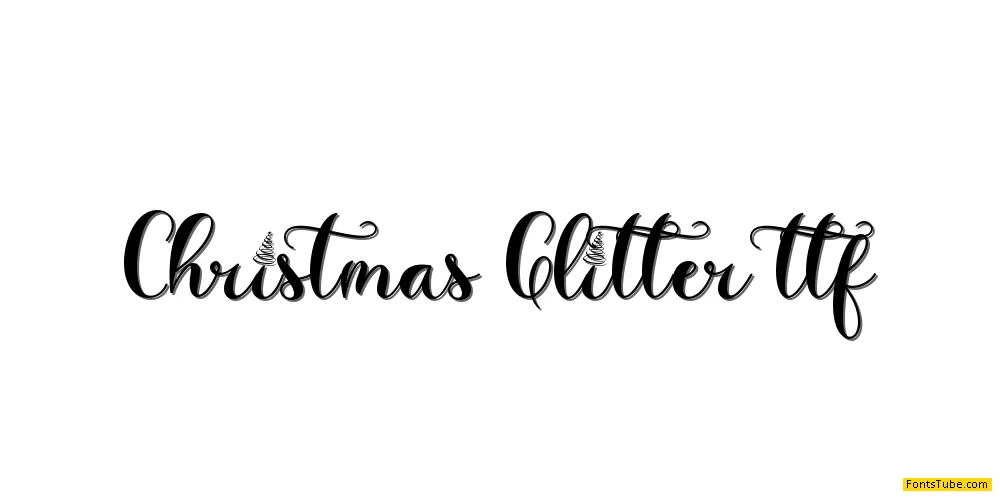 Christmas Glitter Font