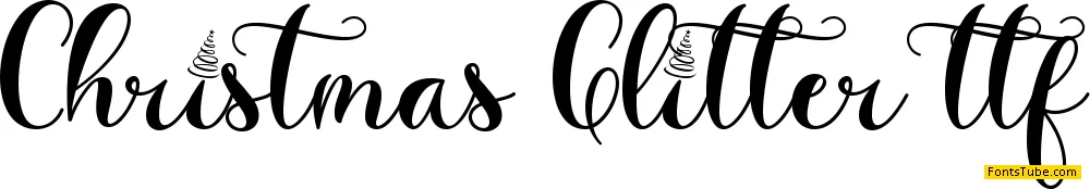Christmas Glitter Font