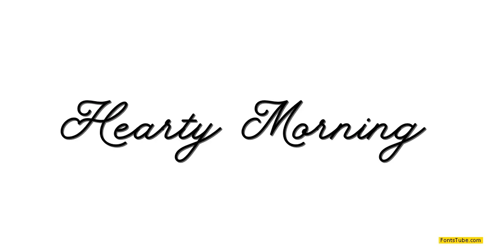 Hearty Morning - Personal Use Font
