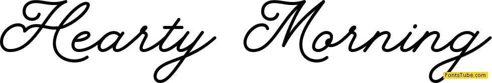 Hearty Morning - Personal Use Font