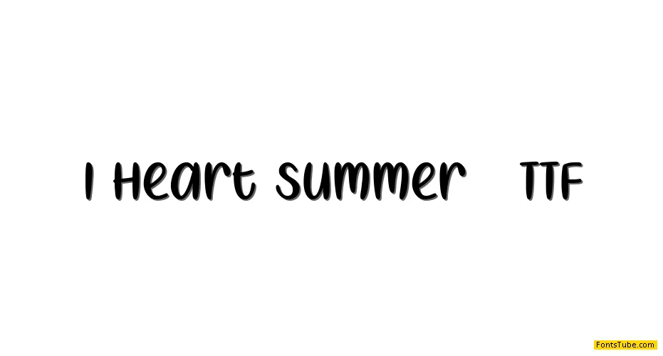 I Heart Summer Font