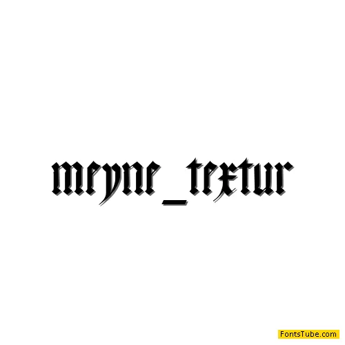 Meyne Textur Font
