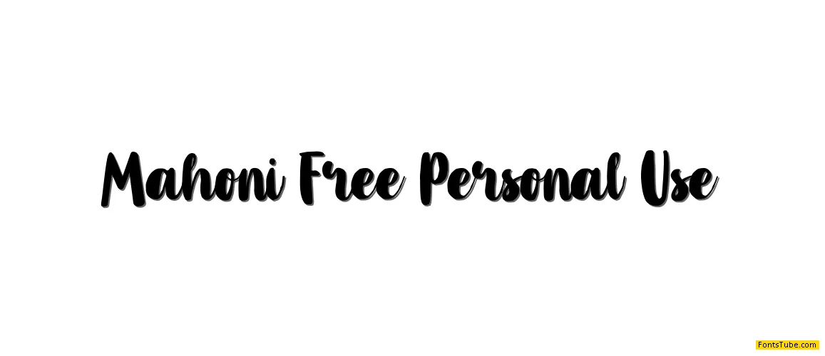 Mahoni Free Personal Use Font