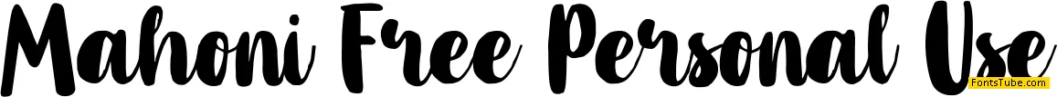 Mahoni Free Personal Use Font