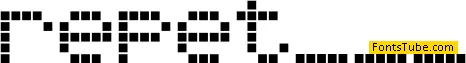 Repetition Scrolling Font