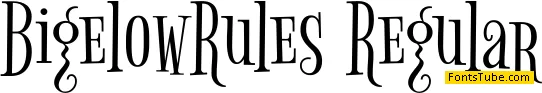 Bigelow Rules Font