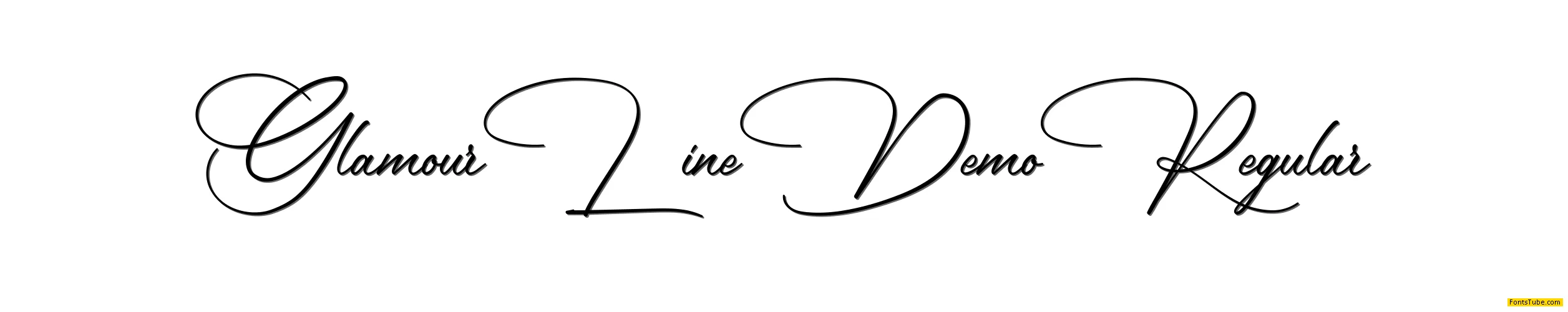 Glamour Line Demo Font