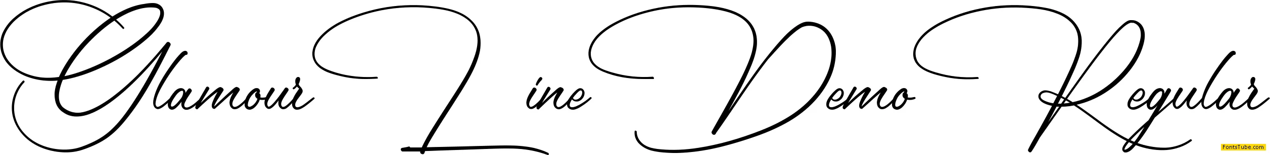 Glamour Line Demo Font
