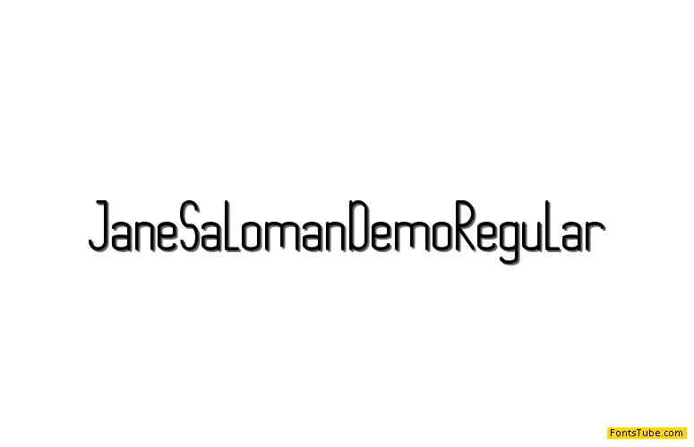 Jane Saloman Demo Font Family