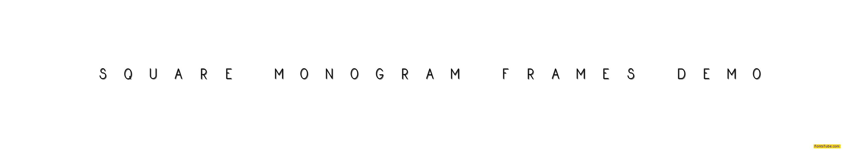 Square Monogram Frames Font