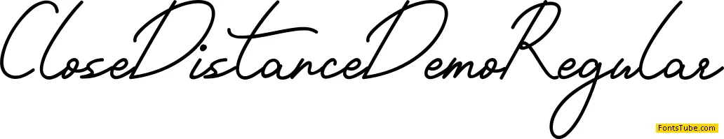 Close Distance Demo Font