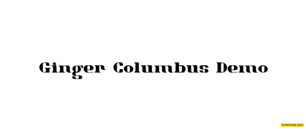 Ginger Columbus Demo Font