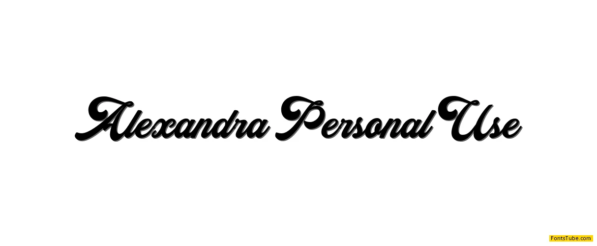 Alexandra Personal Use Font