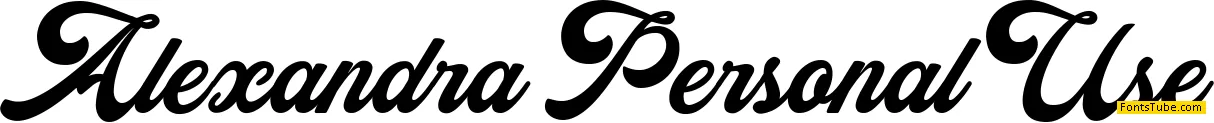 Alexandra Personal Use Font